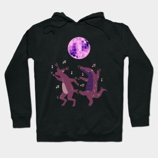 dancing animals disco trippy Hoodie